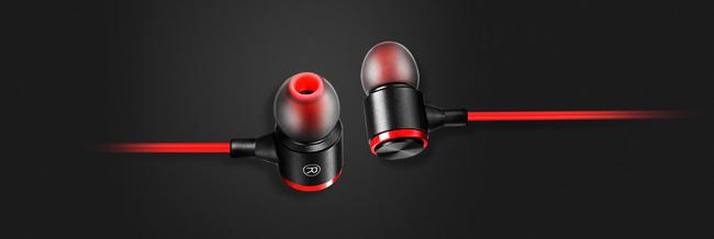 Nubia earphones black & red