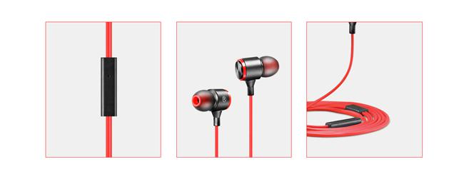 Nubia earphones black & red